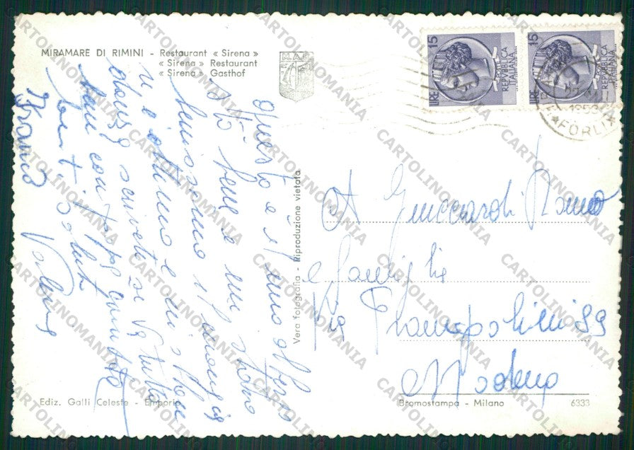 Rimini Miramare di Foto FG cartolina KB0731 – retro