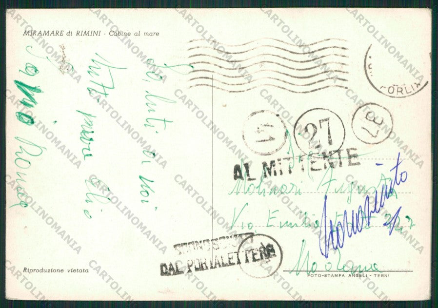 Rimini Miramare di PIEGHINA FG cartolina KB0736 – retro