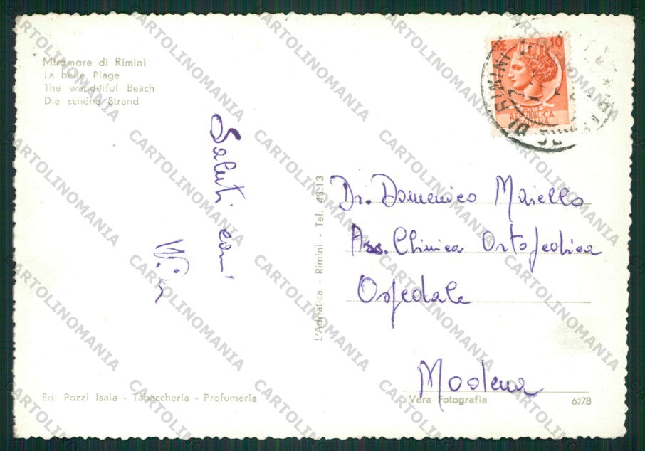 Rimini Miramare di Foto FG cartolina KB0747 – retro