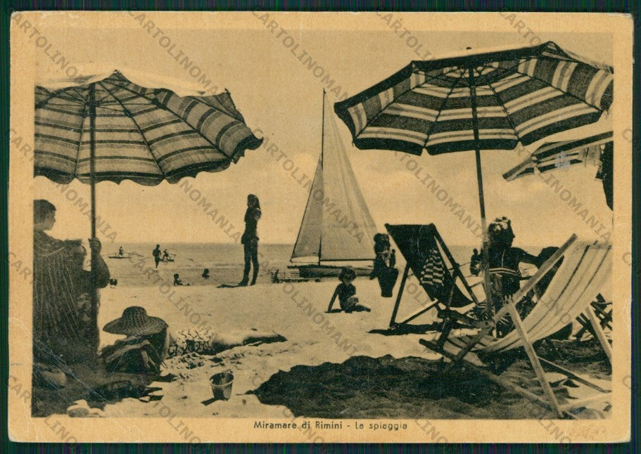 Rimini Miramare di PIEGA FG cartolina KB0754 – fronte