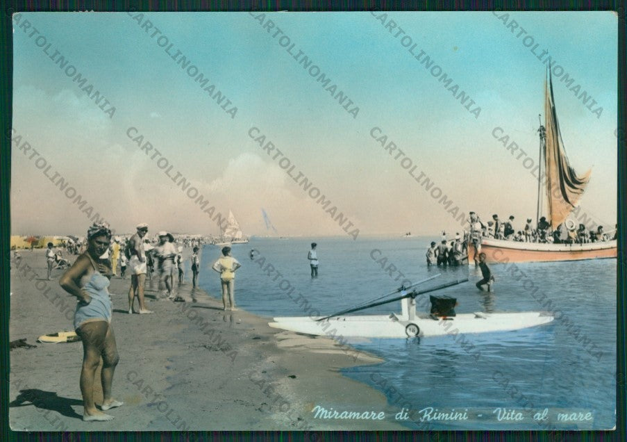 Rimini Miramare di Barca Foto FG cartolina KB0760 – fronte