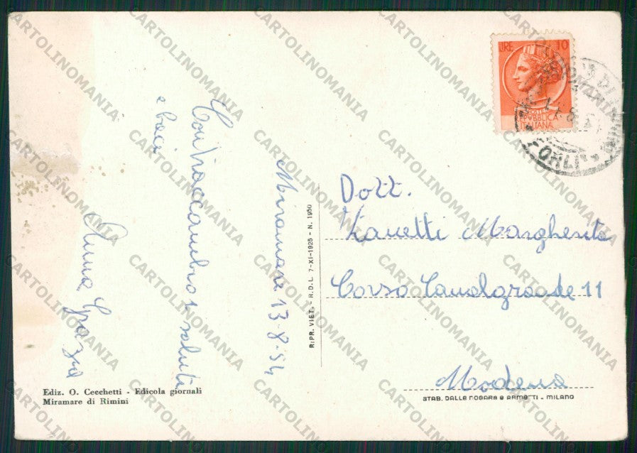 Rimini Miramare di PIEGHINA FG cartolina KB0767 – retro