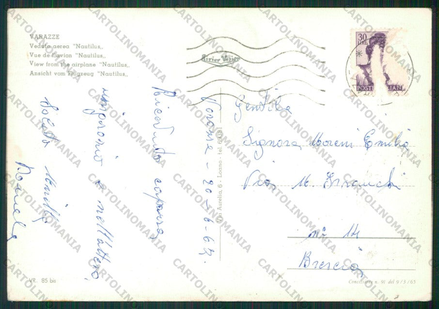 Savona Varazze Foto FG cartolina KB0775 – retro