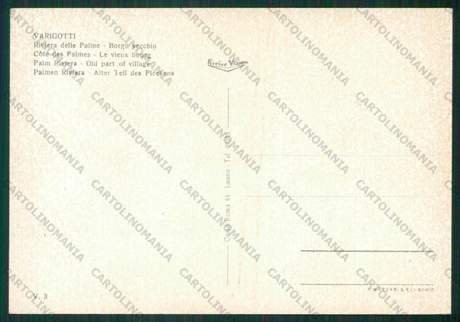 Savona Finale Ligure Varigotti FG cartolina KB0776 – retro