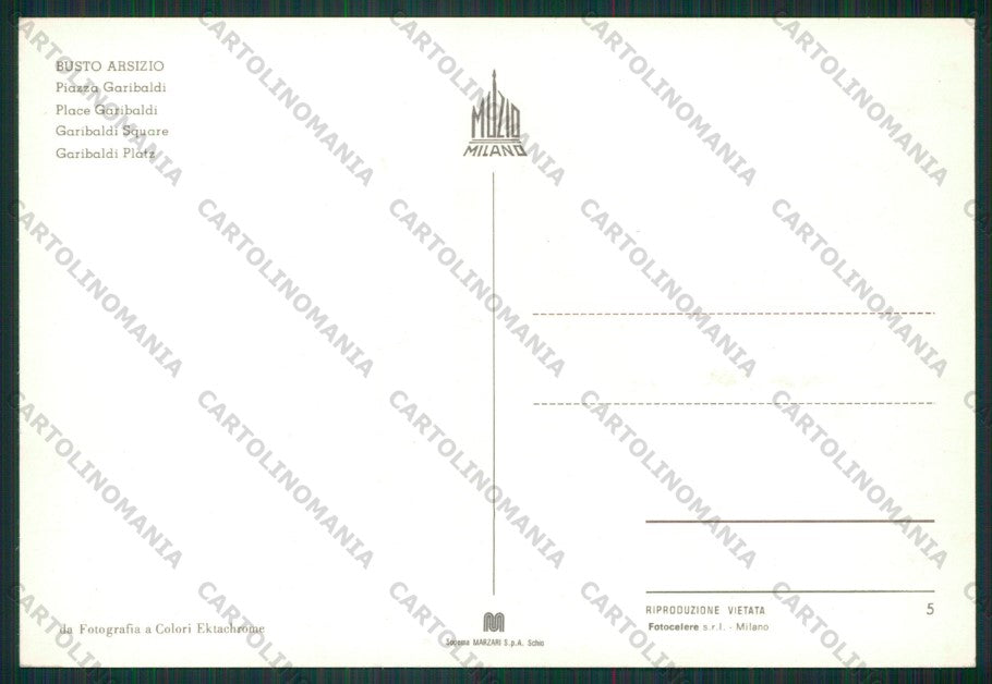Varese Busto Arsizio Auto Foto FG cartolina KB0777 – retro