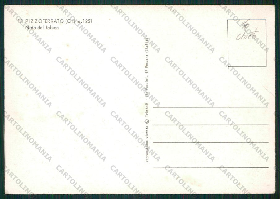 Chieti Pizzoferrato Auto Foto FG cartolina KB0784 – retro