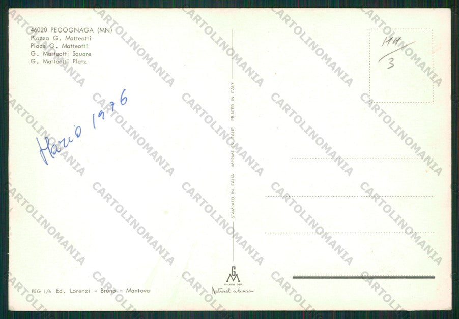 Mantova Pegognaga Foto FG cartolina KB0792 – retro