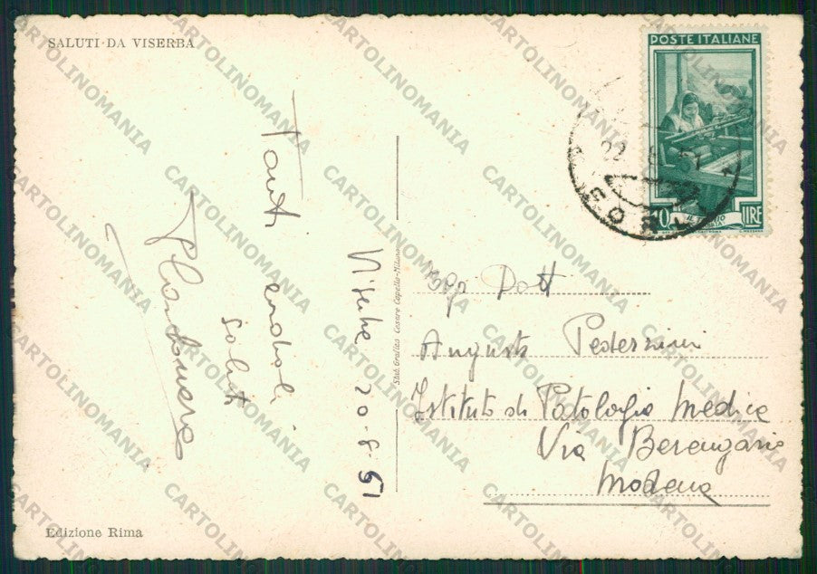 Rimini Viserba PIEGHINA FG cartolina KB0826 – retro