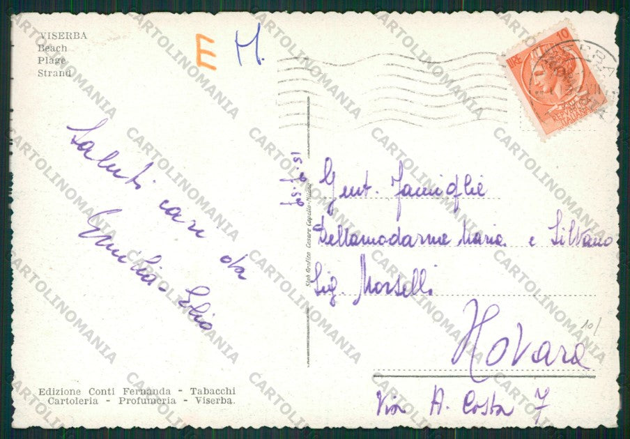 Rimini Viserba FG cartolina KB0830 – retro