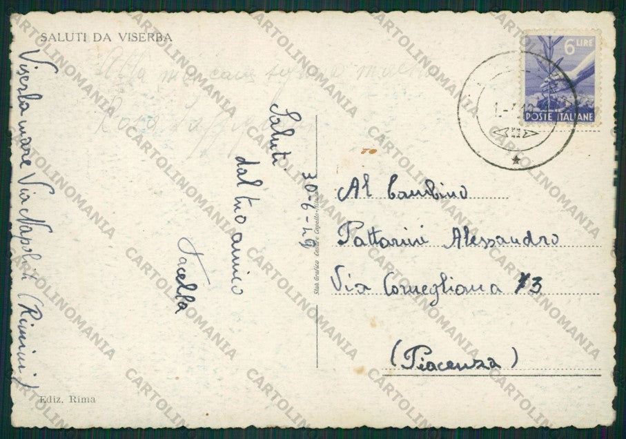 Rimini Viserba FG cartolina KB0858 – retro