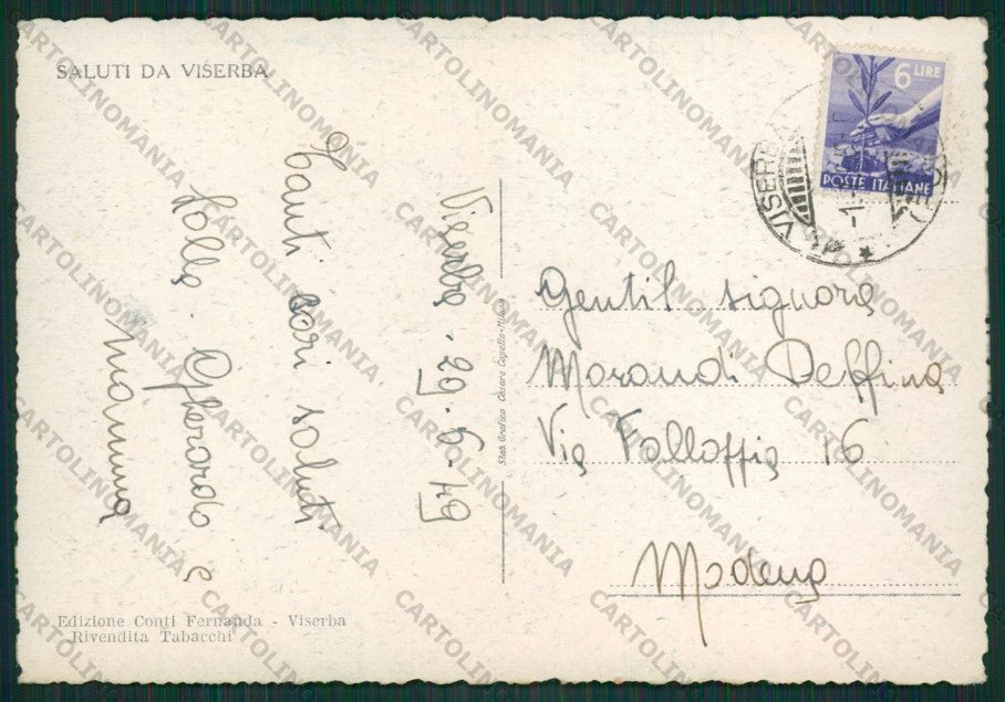 Rimini Viserba FG cartolina KB0861 – retro