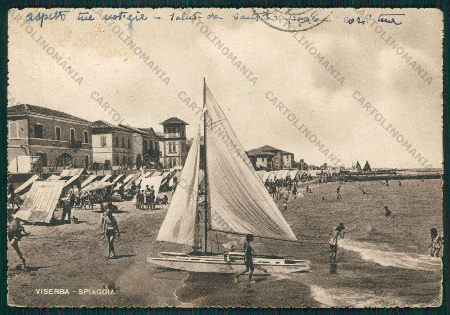 Rimini Viserba PIEGHE FG cartolina KB0865 – fronte