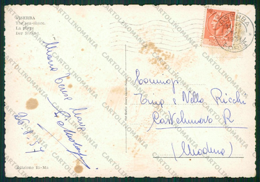 Rimini Viserba PIEGHINE FG cartolina KB0874 – retro