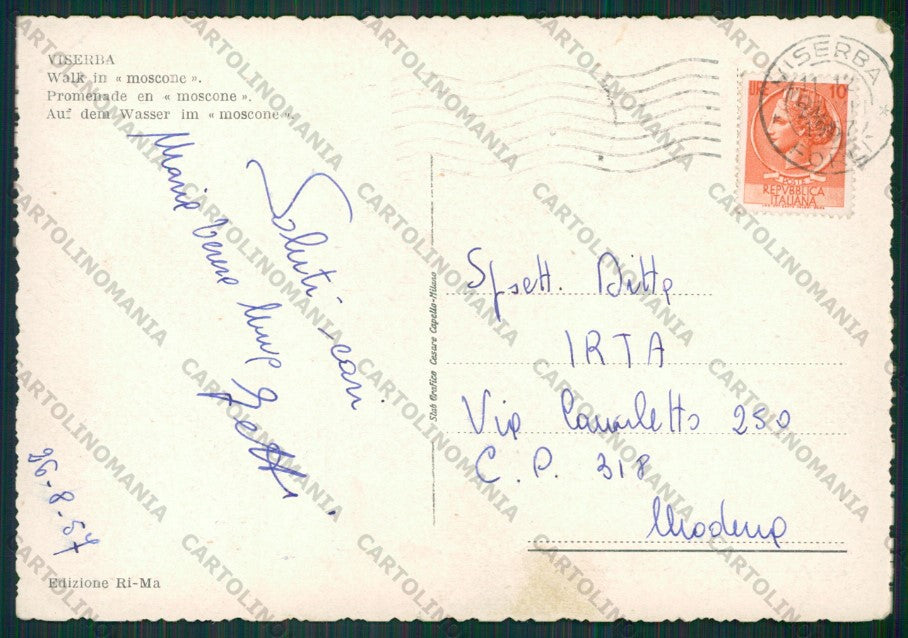 Rimini Viserba FG cartolina KB0876 – retro