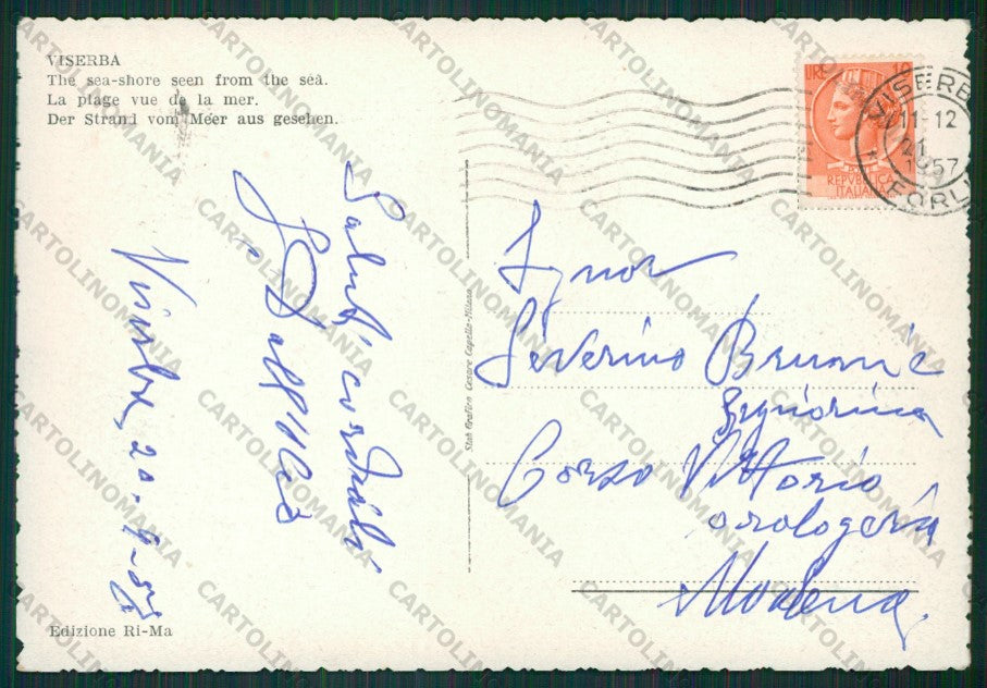 Rimini Viserba FG cartolina KB0883 – retro