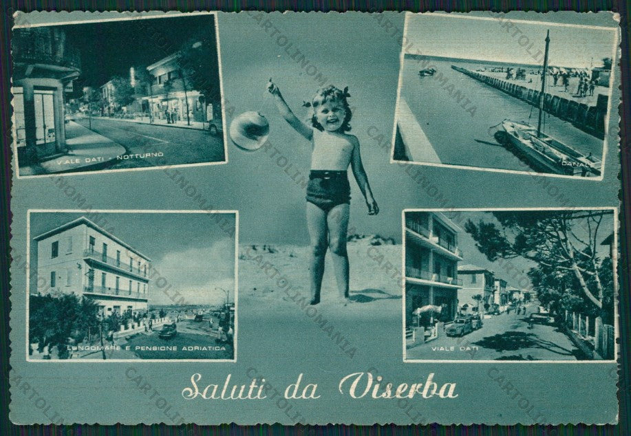 Rimini Viserba Saluti da FG cartolina KB0884 – fronte