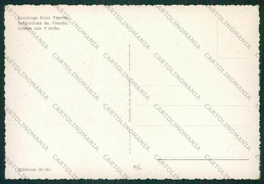 Rimini Viserba Saluti da FG cartolina KB0884 – retro