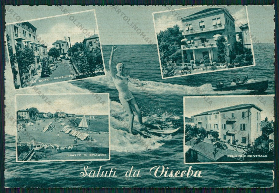Rimini Viserba Saluti da FG cartolina KB0885 – fronte