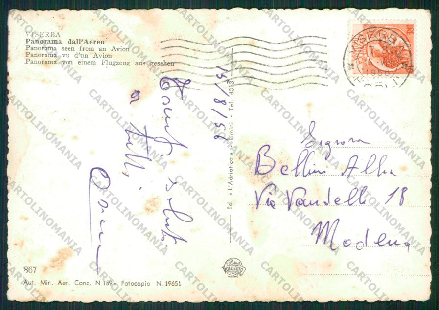 Rimini Viserba Foto FG cartolina KB0908 – retro