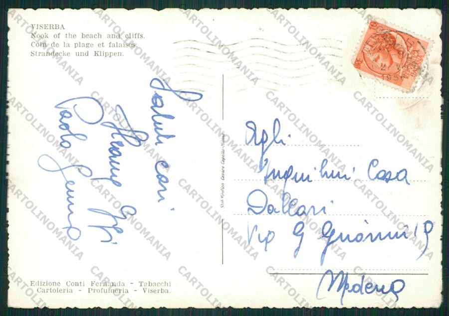 Rimini Viserba PIEGHINE Foto FG cartolina KB0917 – retro