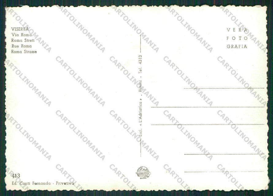 Rimini Viserba Foto FG cartolina KB0941 – retro