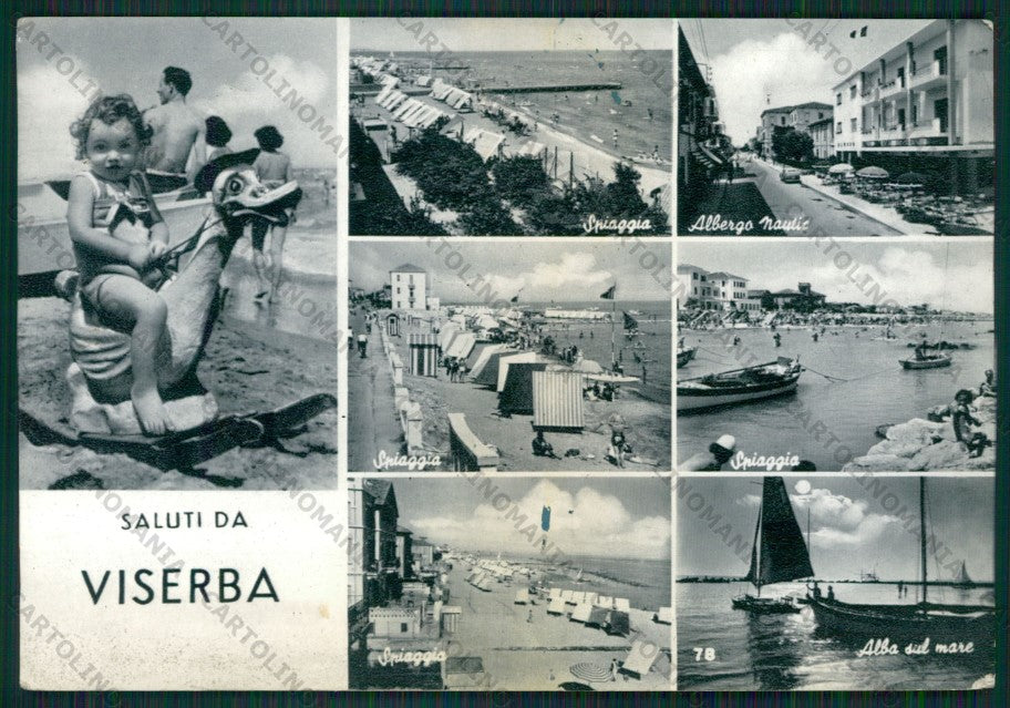 Rimini Viserba Saluti da Foto FG cartolina KB0945 – fronte