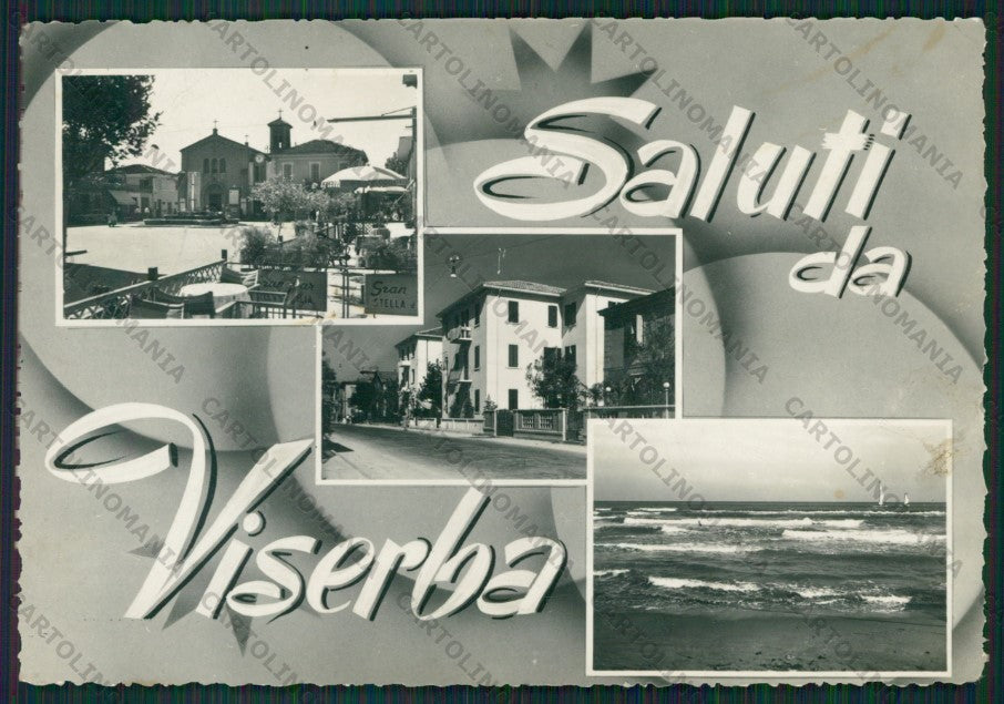 Rimini Viserba Saluti da PIEGHINE Foto FG cartolina KB0948 – fronte