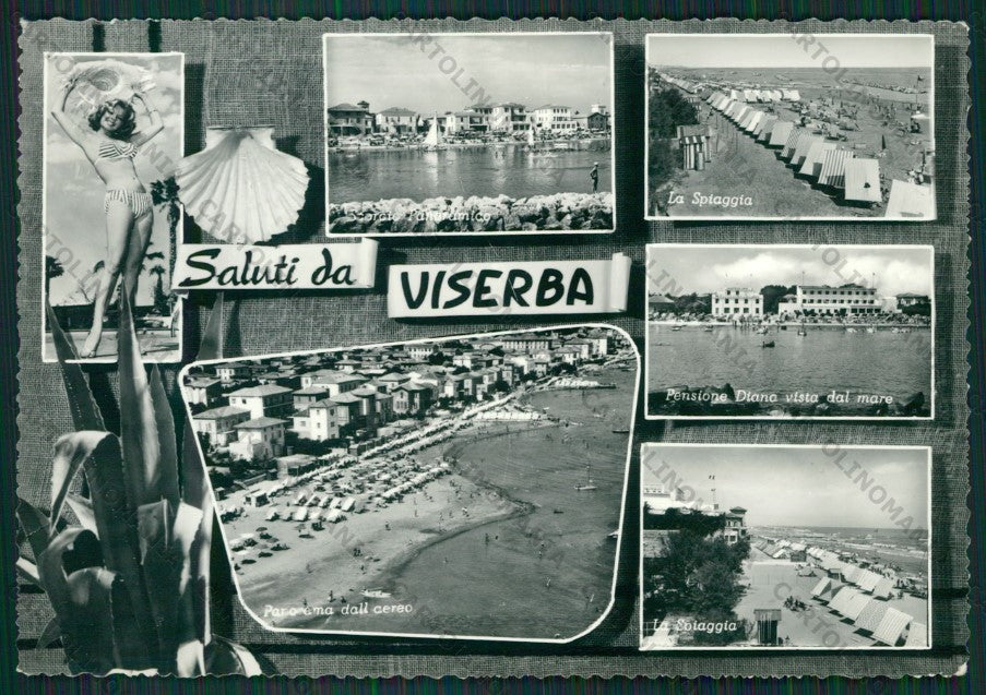 Rimini Viserba Saluti da Pin Up Foto FG cartolina KB0951 – fronte
