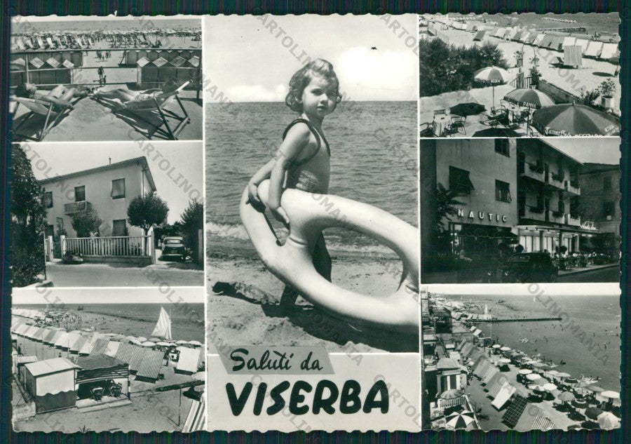Rimini Viserba Saluti da Foto FG cartolina KB0952 – fronte