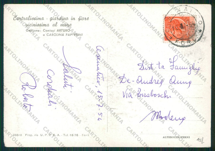 Forlì Cesenatico FG cartolina KB0972 – retro