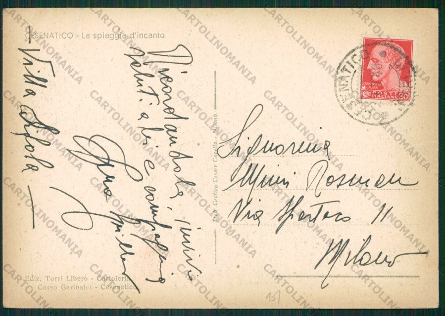Forlì Cesenatico PIEGHINE FG cartolina KB0976 – retro
