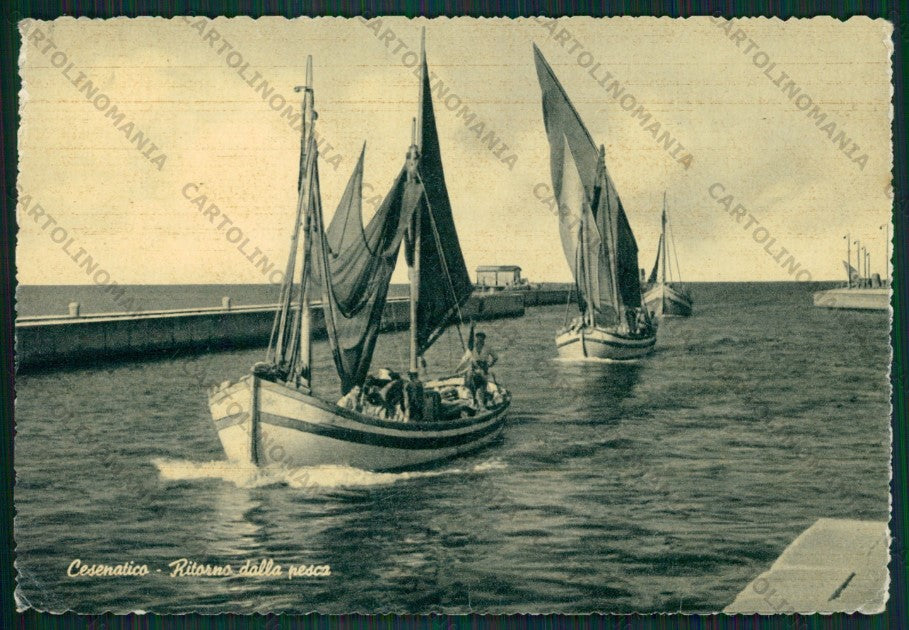 Forlì Cesenatico Barche PIEGHINA FG cartolina KB0981 – fronte
