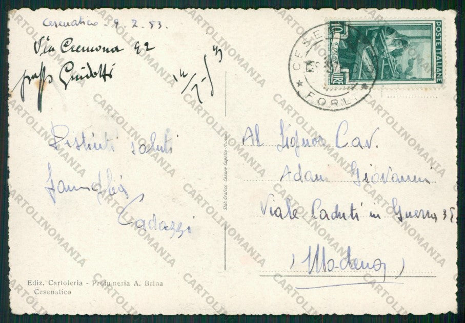 Forlì Cesenatico Barche PIEGHINA FG cartolina KB0981 – retro