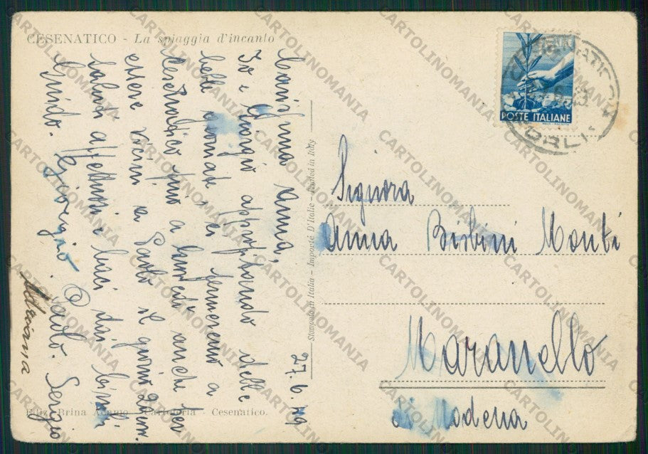 Forlì Cesenatico Barche PIEGHINA FG cartolina KB0984 – retro