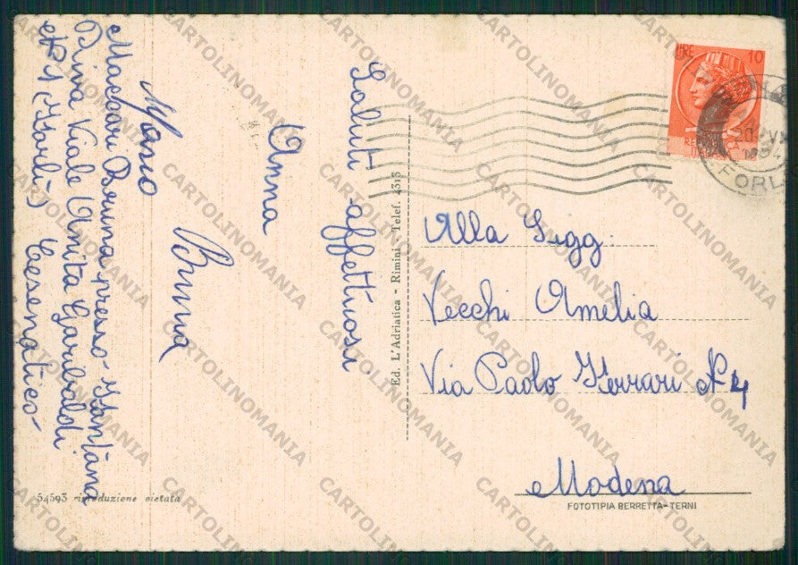 Forlì Cesenatico Porto Canale FG cartolina KB0989 – retro