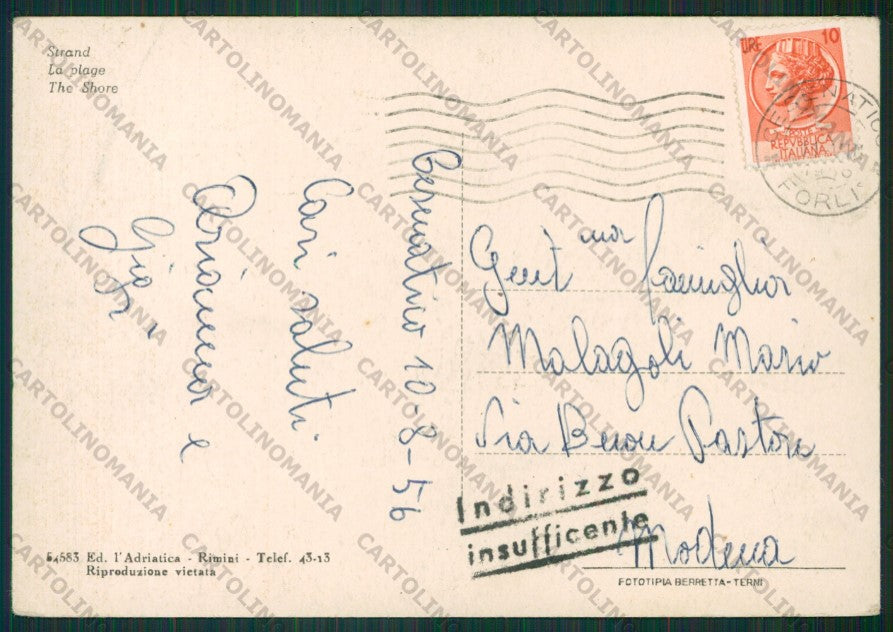 Forlì Cesenatico PIEGA FG cartolina KB0990 – retro