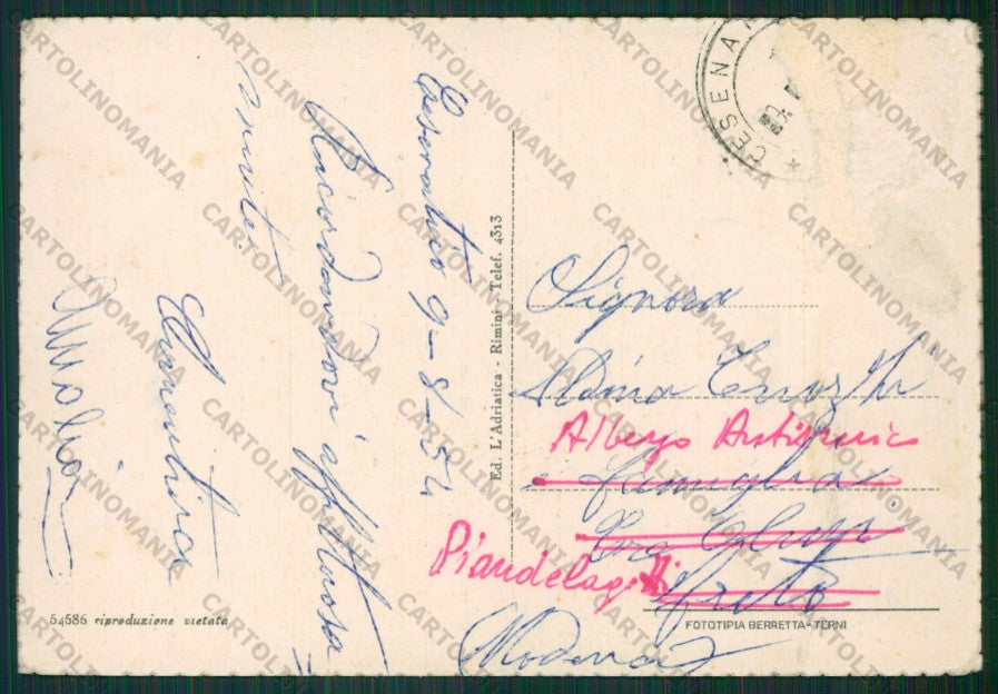 Forlì Cesenatico ABRASA PIEGHINA FG cartolina KB0991 – retro