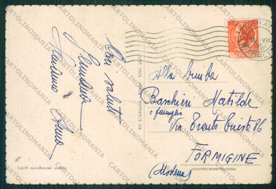 Forlì Cesenatico PIEGATA FG cartolina KB0995 – retro
