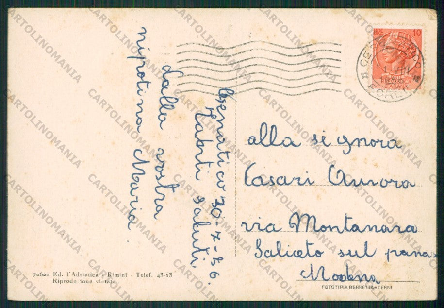 Forlì Cesenatico Saluti da FG cartolina KB0997 – retro