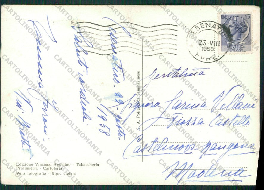 Forlì Cesenatico Porto Canale PIEGHINE STRAPPINO Foto FG cartolina KB1005 – retro