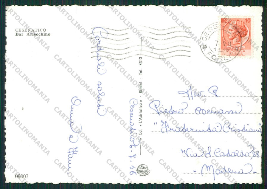 Forlì Cesenatico Auto Chiaro di Luna Foto FG cartolina KB1006 – retro