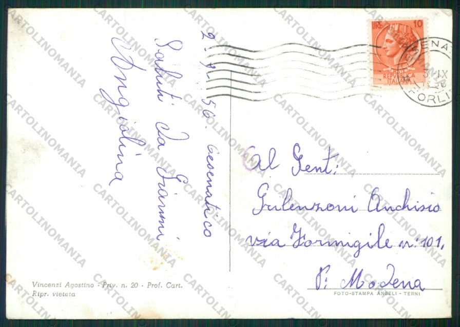 Forlì Cesenatico PIEGHINE ABRASA Foto FG cartolina KB1019 – retro