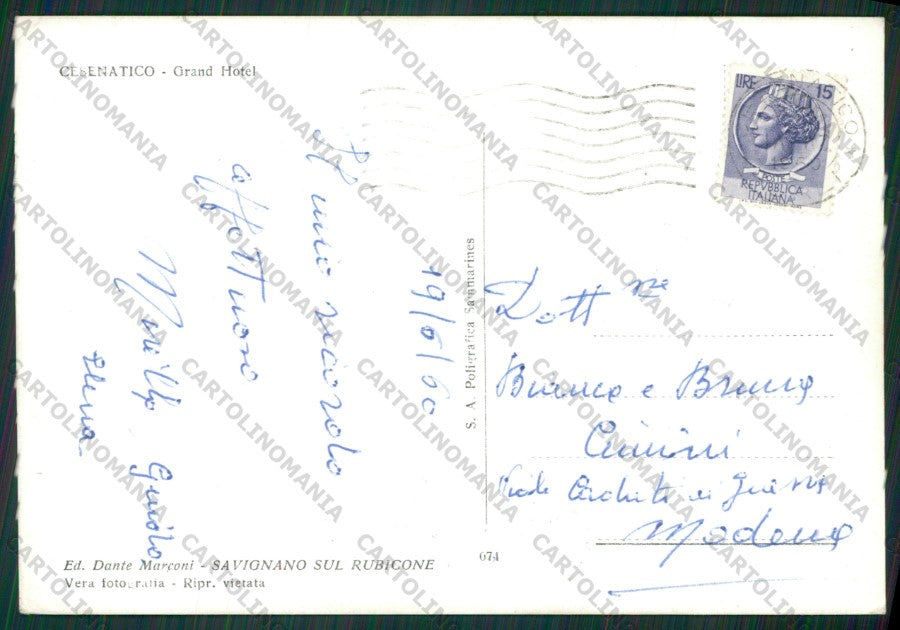 Forlì Cesenatico Foto FG cartolina KB1036 – retro