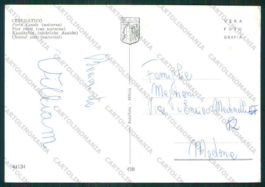 Forlì Cesenatico Porto Canale Foto FG cartolina KB1039 – retro