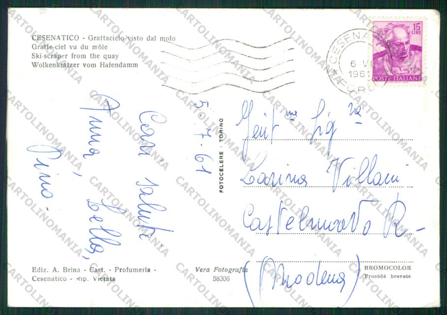 Forlì Cesenatico Foto FG cartolina KB1051 – retro