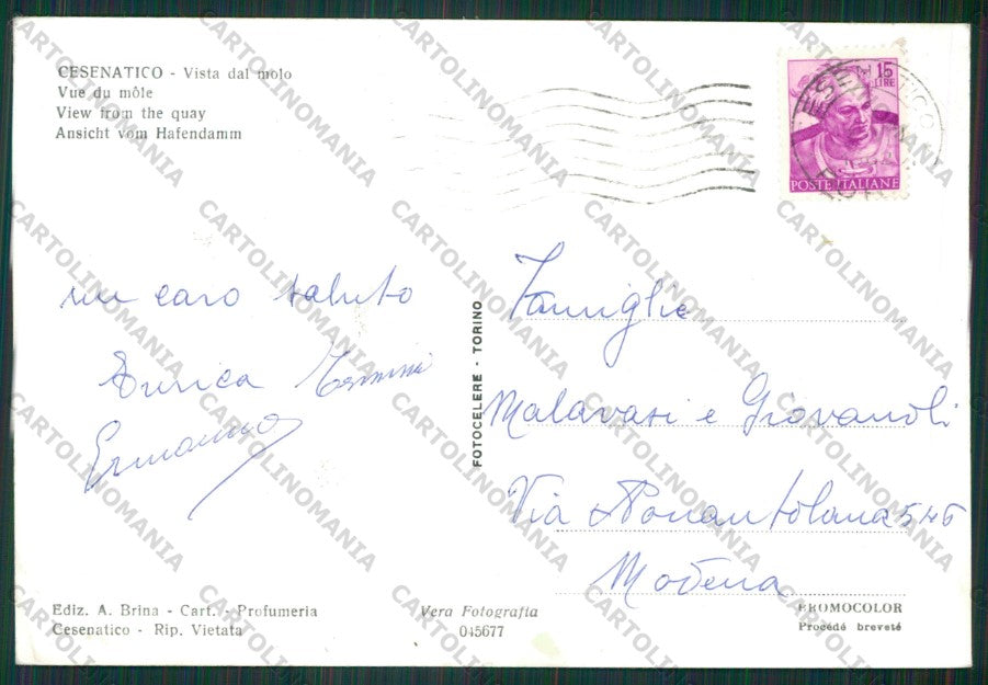 Forlì Cesenatico PIEGHINA Foto FG cartolina KB1053 – retro