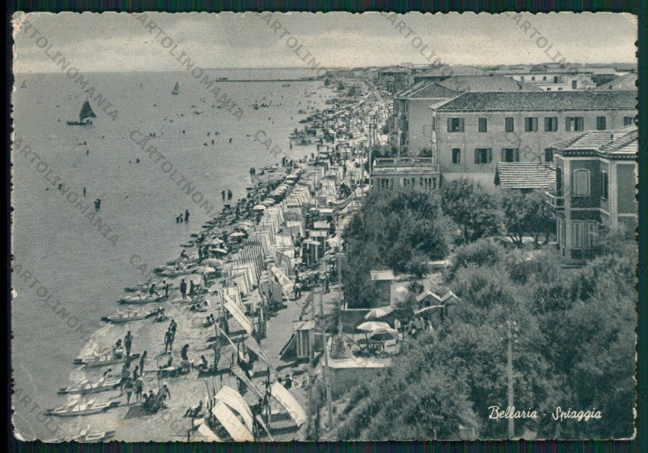 Rimini Bellaria PIEGATA FG cartolina KB1073 – fronte