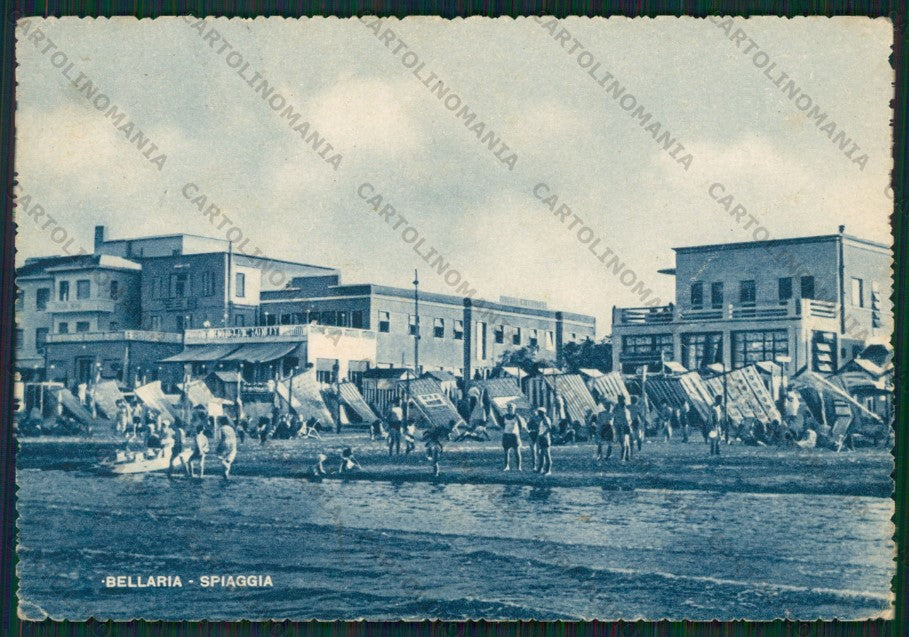 Rimini Bellaria PIEGHE FG cartolina KB1081 – fronte