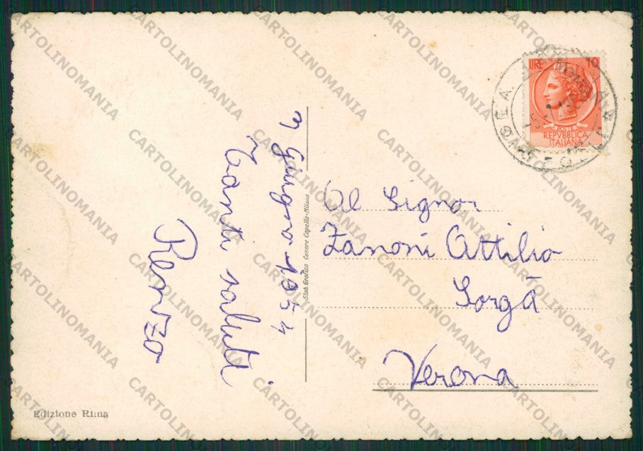 Rimini Bellaria PIEGHE FG cartolina KB1081 – retro