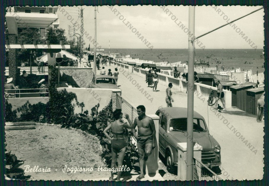 Rimini Bellaria Auto PIEGA Foto FG cartolina KB1097 – fronte